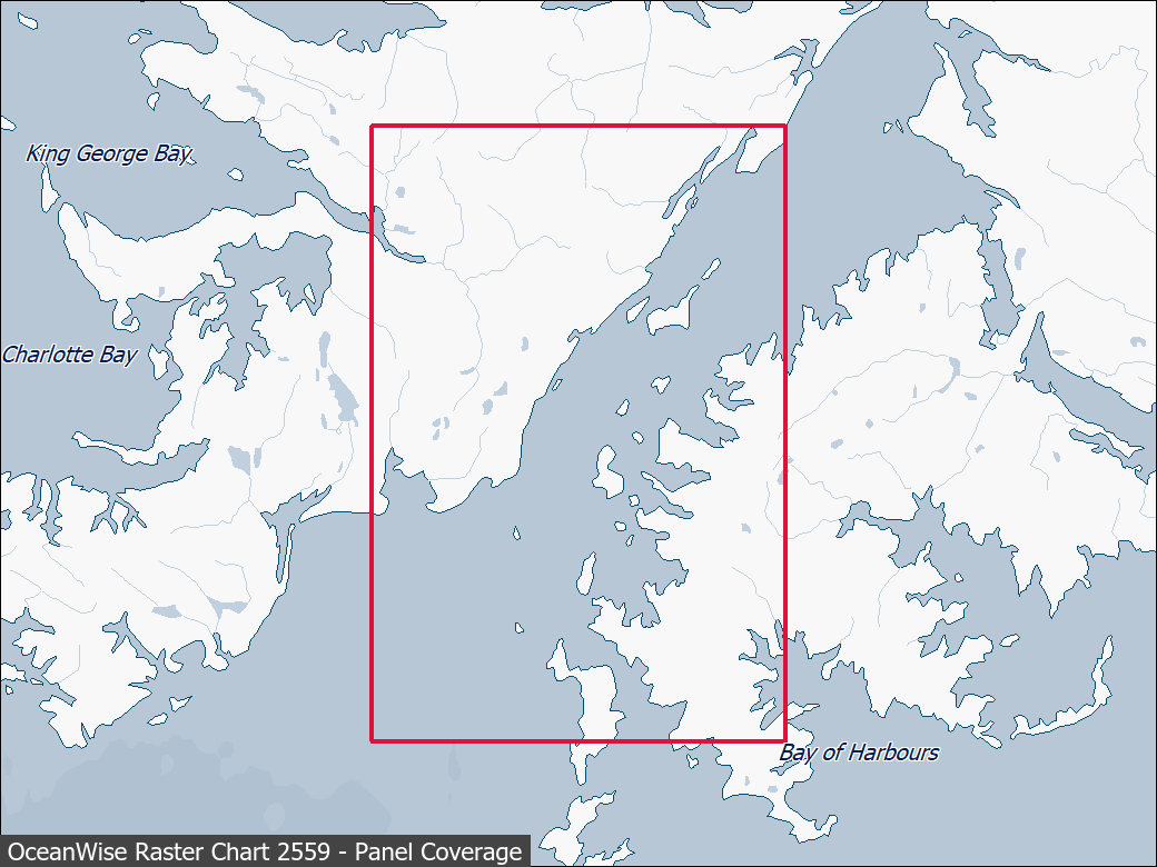 Panel coverage map for UKHO Raster Chart 2559