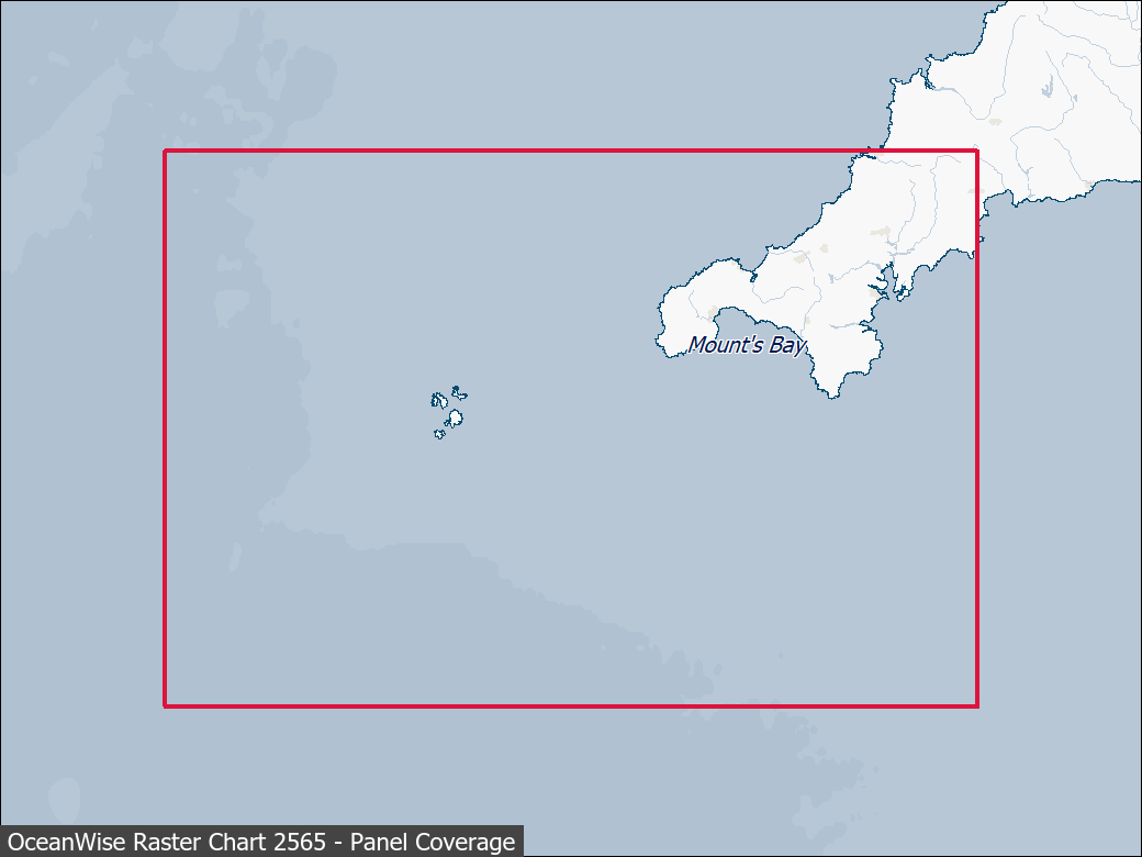 Panel coverage map for UKHO Raster Chart 2565