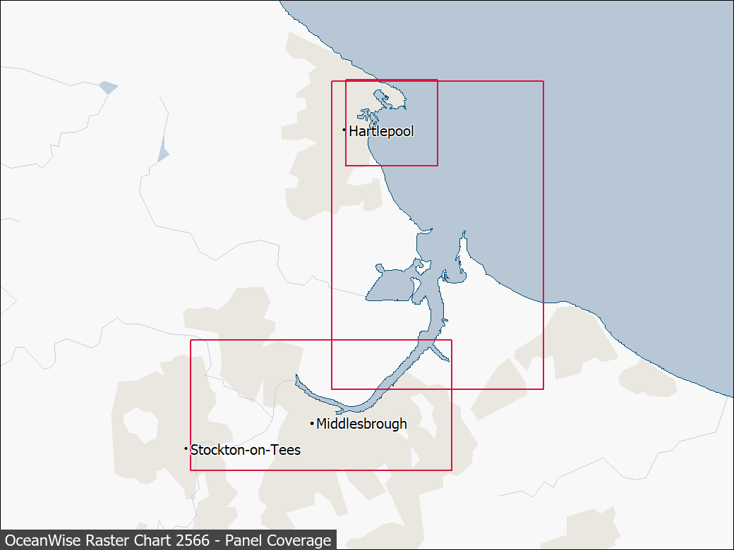 Panel coverage map for UKHO Raster Chart 2566