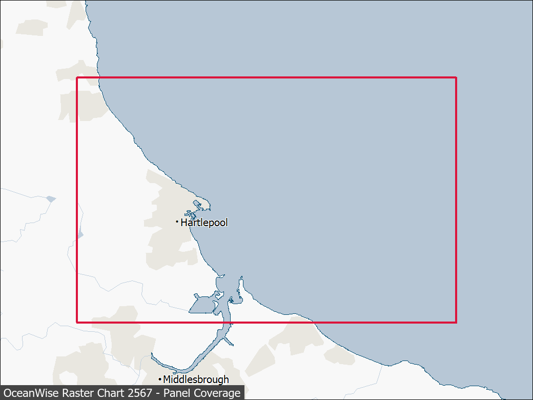 Panel coverage map for UKHO Raster Chart 2567