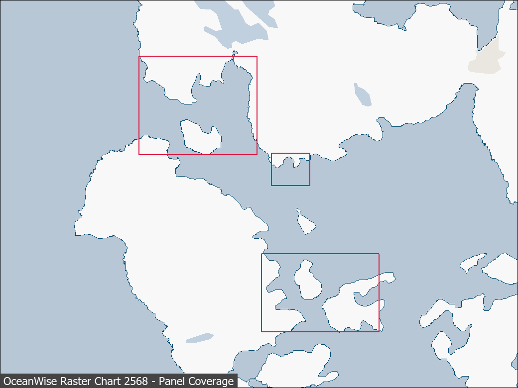 Panel coverage map for UKHO Raster Chart 2568