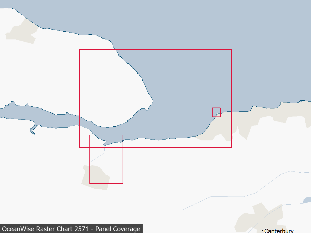 Panel coverage map for UKHO Raster Chart 2571