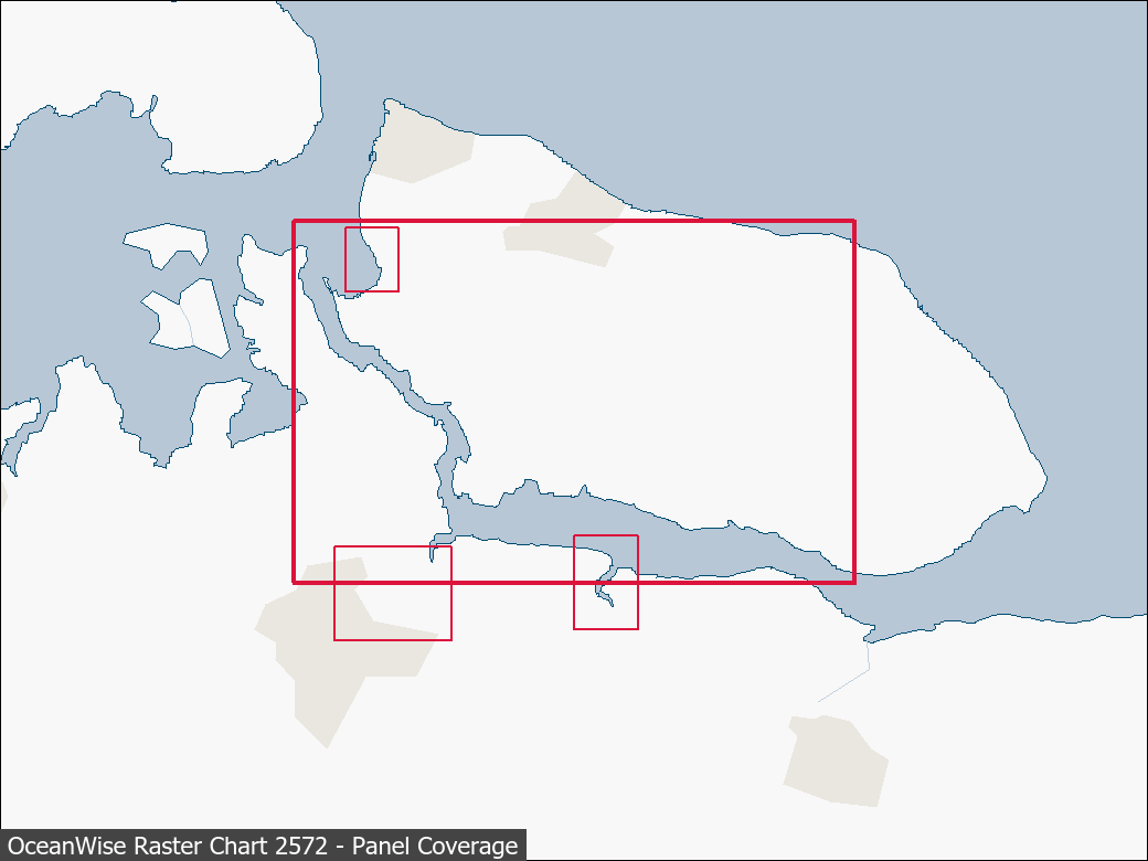 Panel coverage map for UKHO Raster Chart 2572