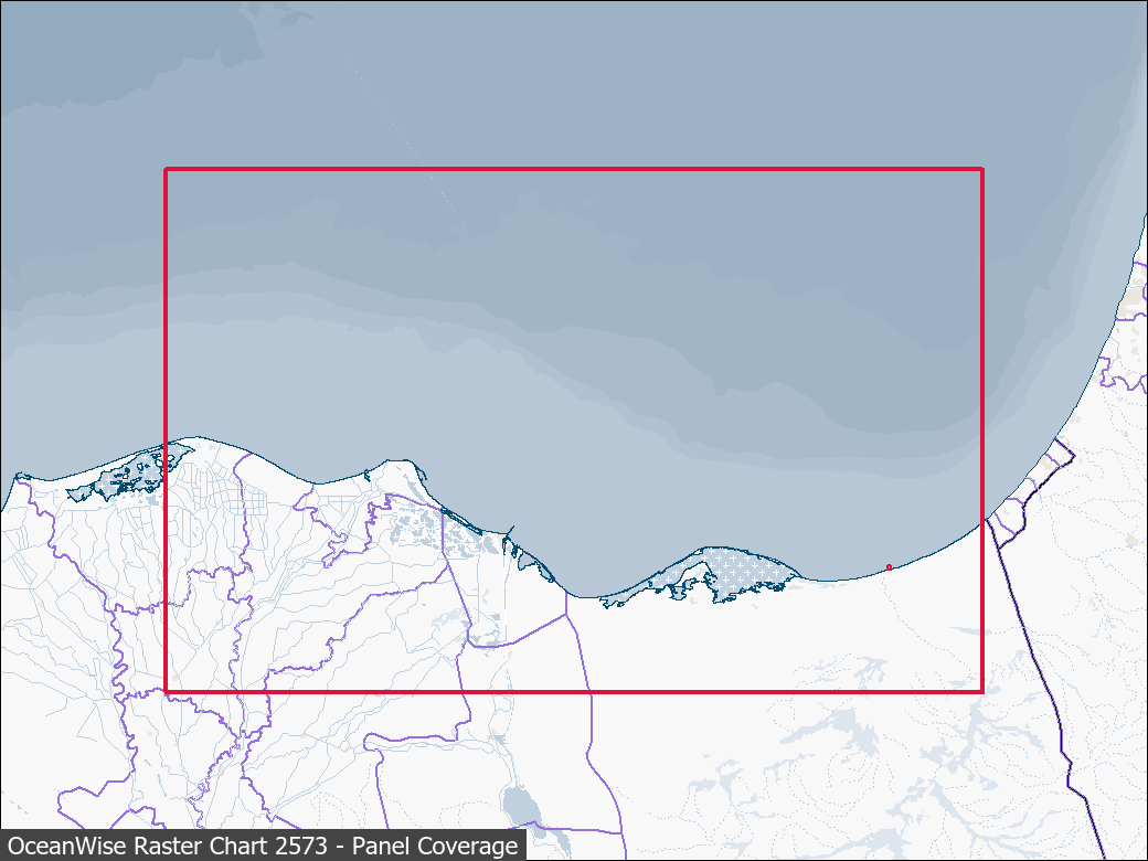 Panel coverage map for UKHO Raster Chart 2573