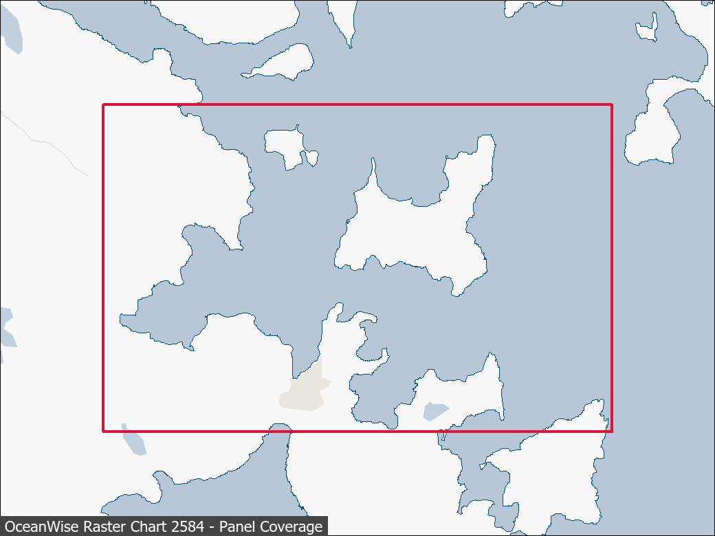 Panel coverage map for UKHO Raster Chart 2584