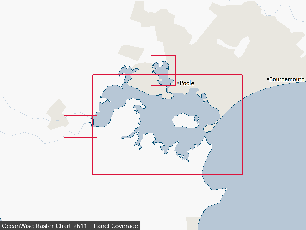 Panel coverage map for UKHO Raster Chart 2611