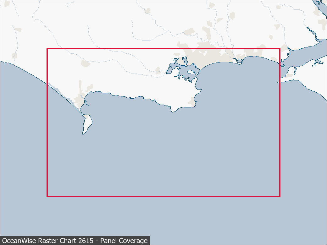 Panel coverage map for UKHO Raster Chart 2615