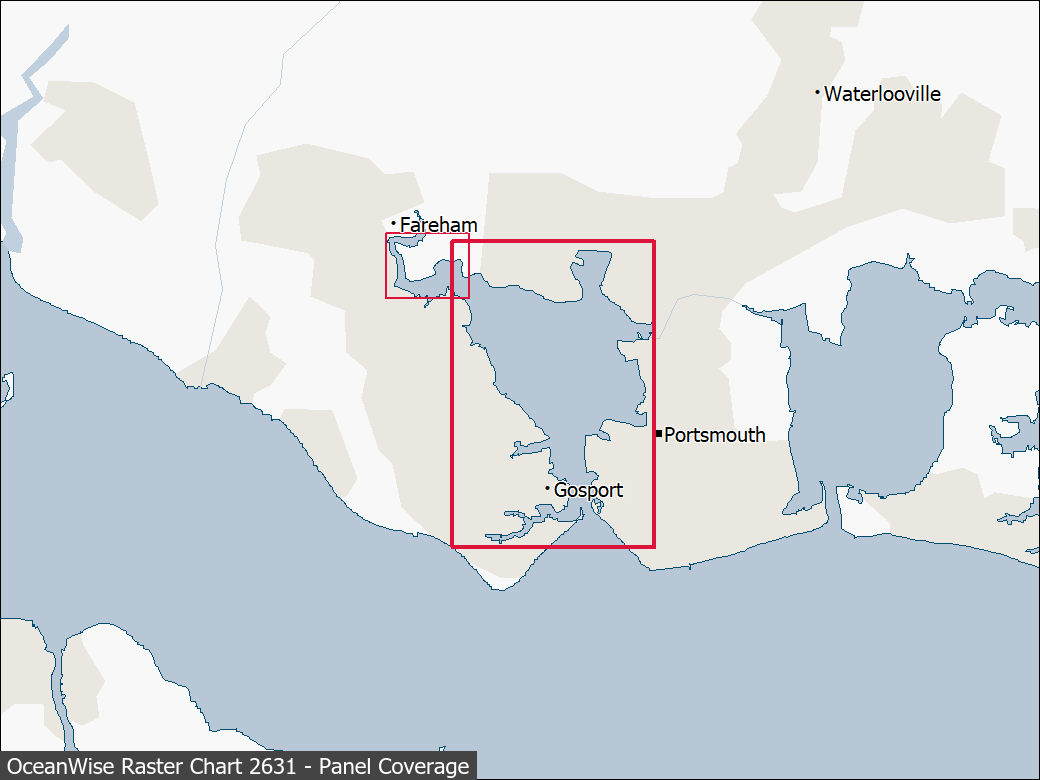 Panel coverage map for UKHO Raster Chart 2631