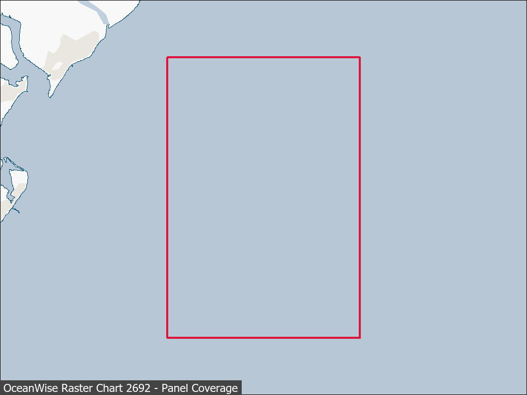 Panel coverage map for UKHO Raster Chart 2692