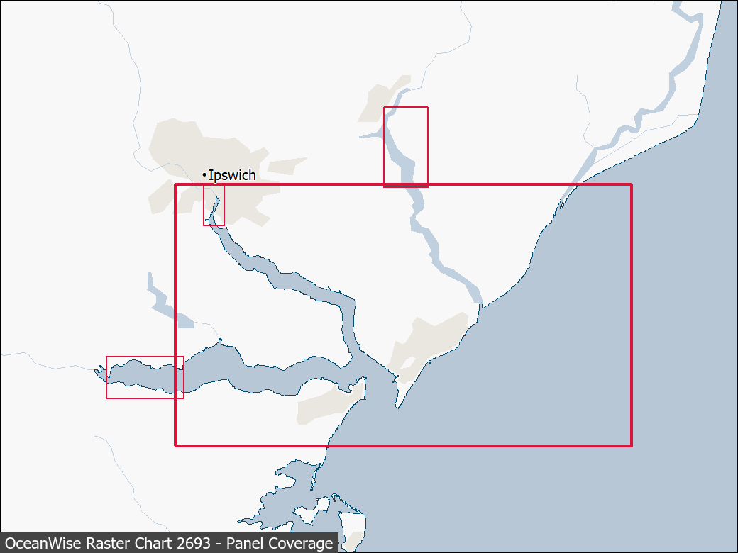 Panel coverage map for UKHO Raster Chart 2693