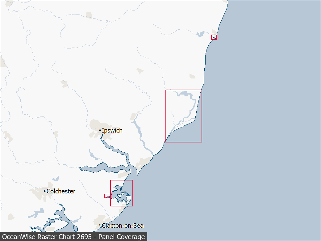 Panel coverage map for UKHO Raster Chart 2695