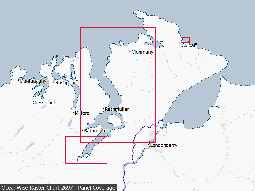 Panel coverage map for UKHO Raster Chart 2697