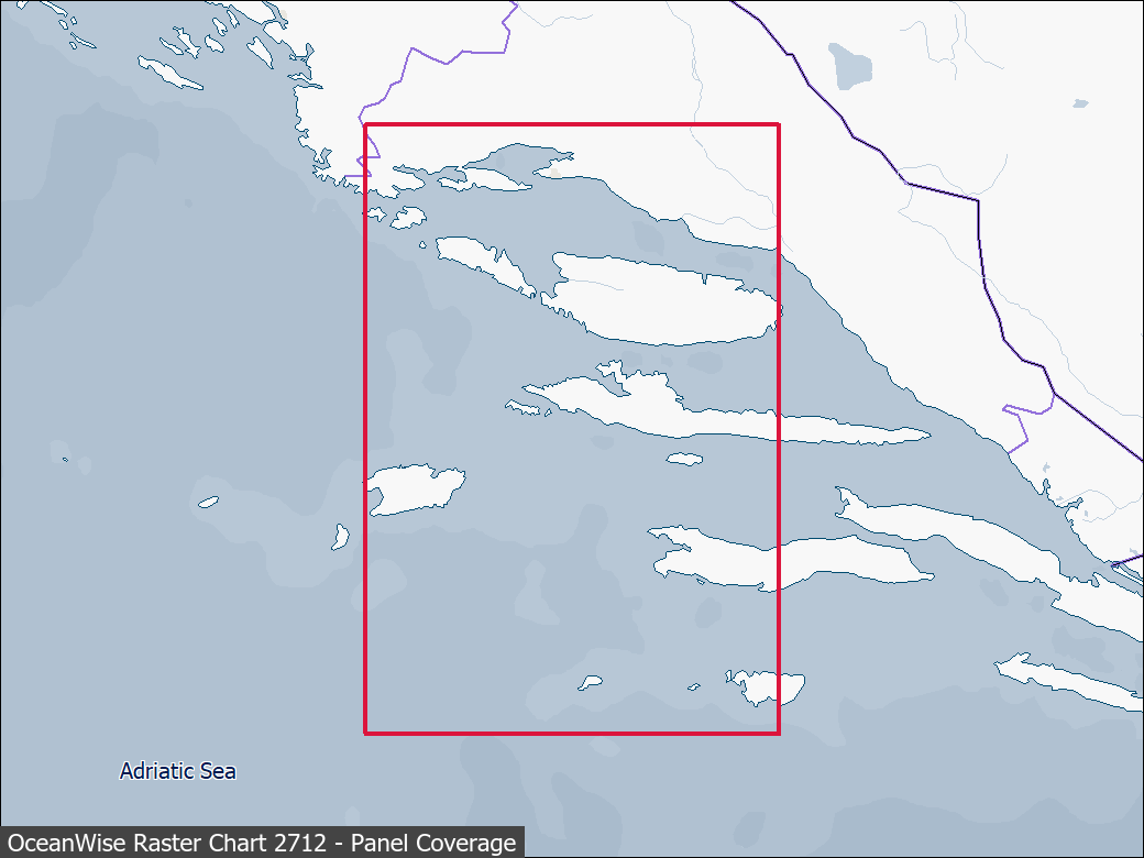 Panel coverage map for UKHO Raster Chart 2712