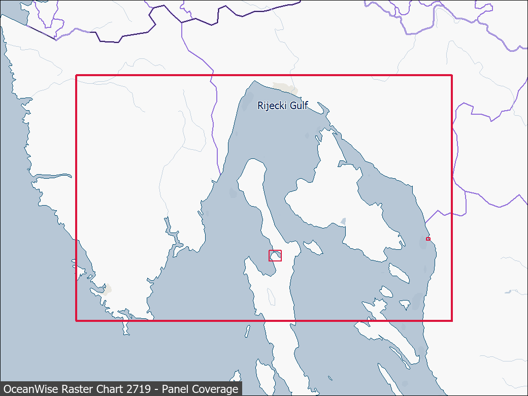 Panel coverage map for UKHO Raster Chart 2719