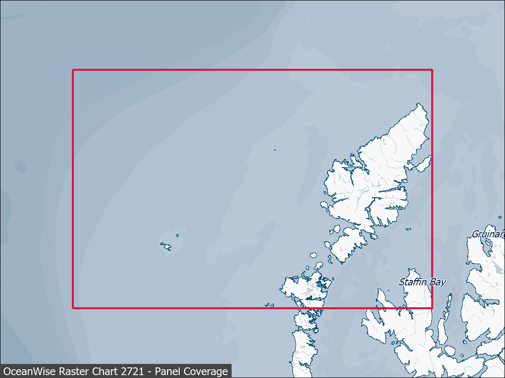 Panel coverage map for UKHO Raster Chart 2721