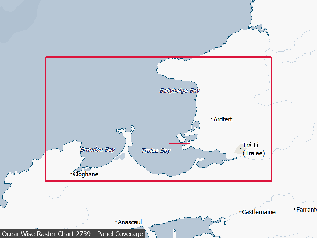 Panel coverage map for UKHO Raster Chart 2739