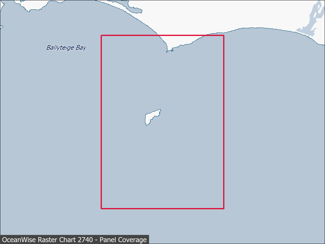 Panel coverage map for UKHO Raster Chart 2740