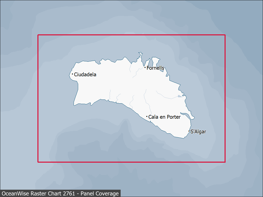 Panel coverage map for UKHO Raster Chart 2761