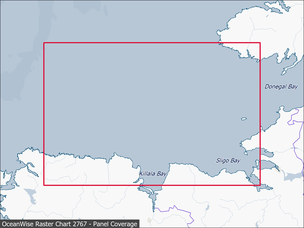 Panel coverage map for UKHO Raster Chart 2767