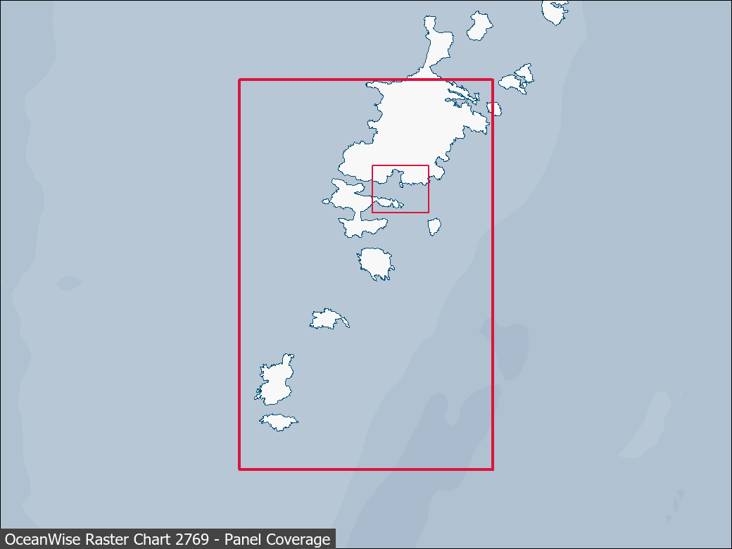 Panel coverage map for UKHO Raster Chart 2769