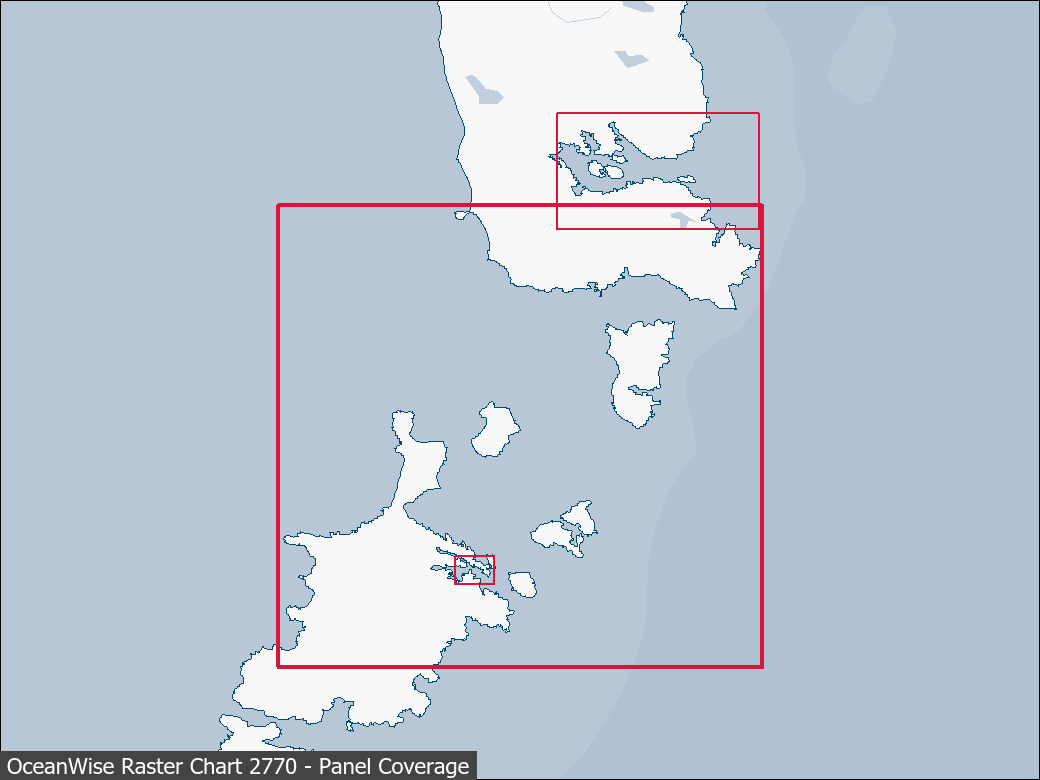 Panel coverage map for UKHO Raster Chart 2770