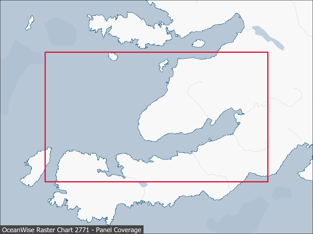 Panel coverage map for UKHO Raster Chart 2771