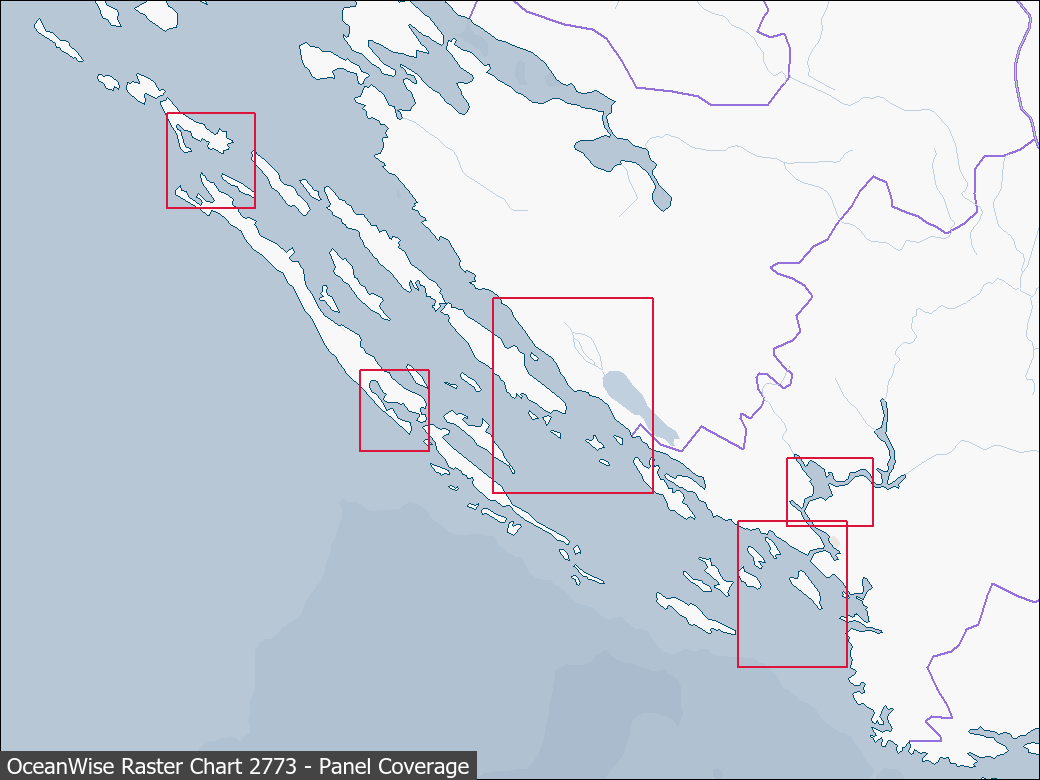 Panel coverage map for UKHO Raster Chart 2773