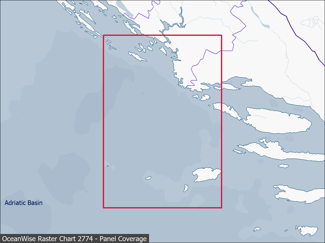 Panel coverage map for UKHO Raster Chart 2774