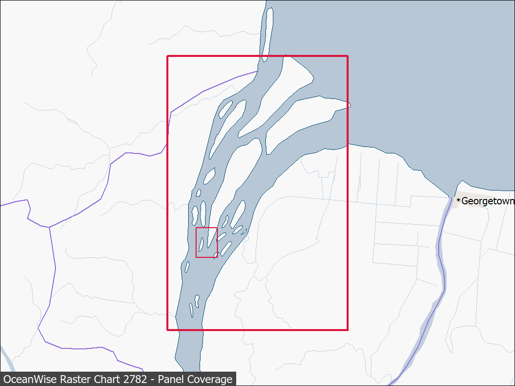 Panel coverage map for UKHO Raster Chart 2782