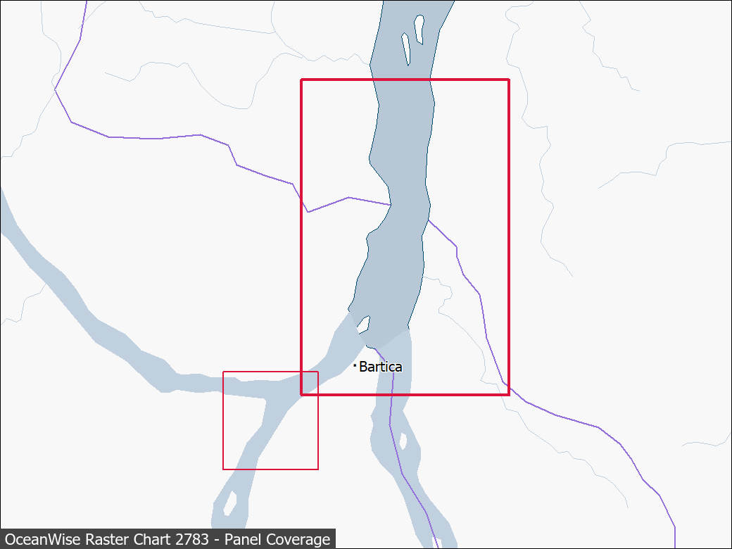 Panel coverage map for UKHO Raster Chart 2783