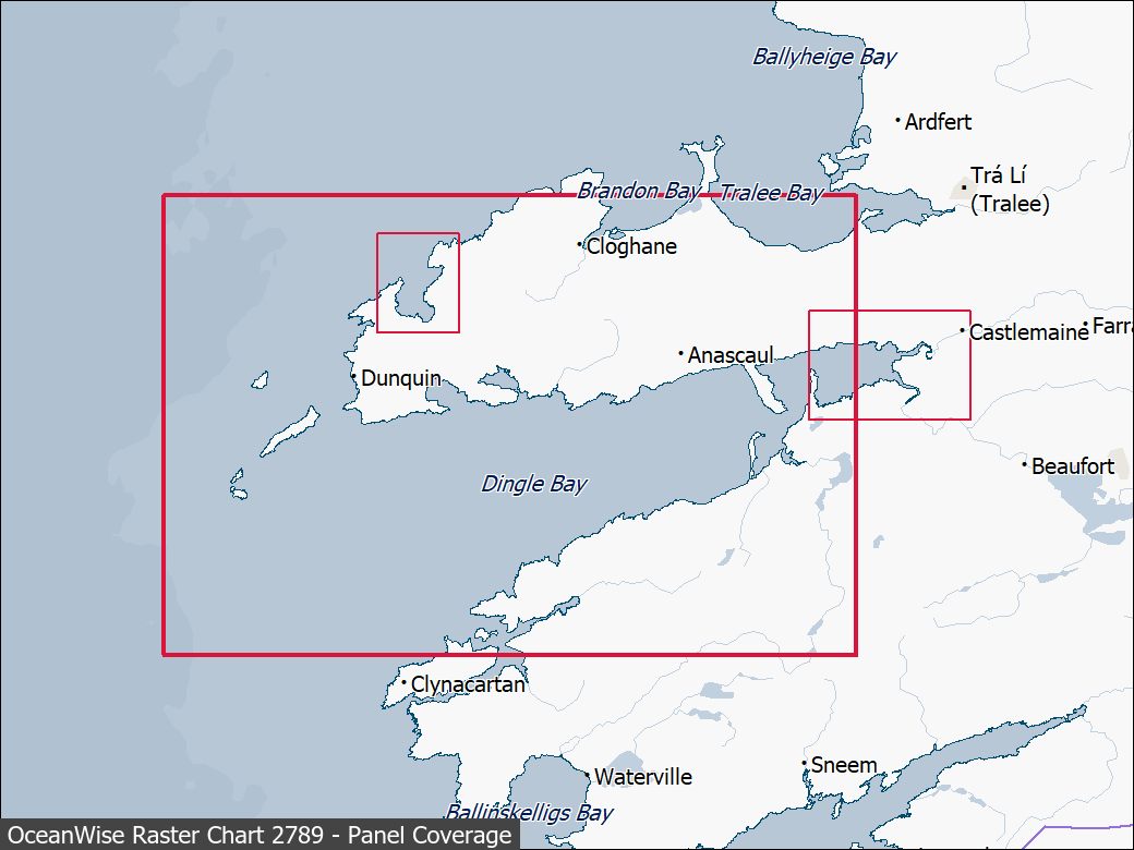 Panel coverage map for UKHO Raster Chart 2789