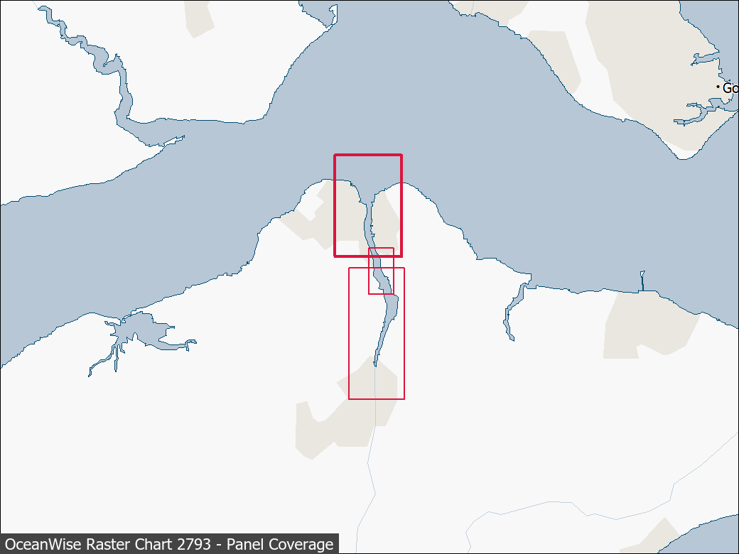 Panel coverage map for UKHO Raster Chart 2793