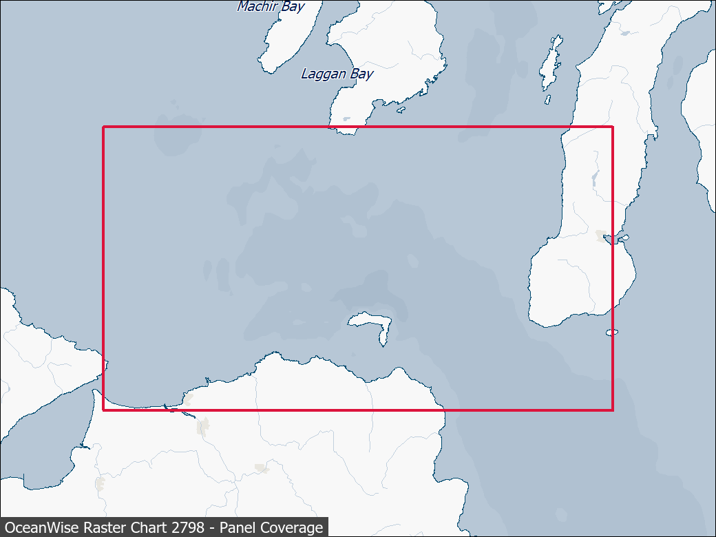 Panel coverage map for UKHO Raster Chart 2798