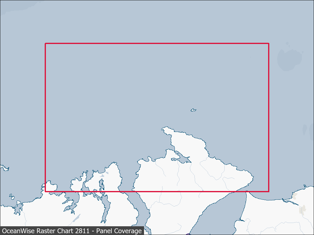 Panel coverage map for UKHO Raster Chart 2811