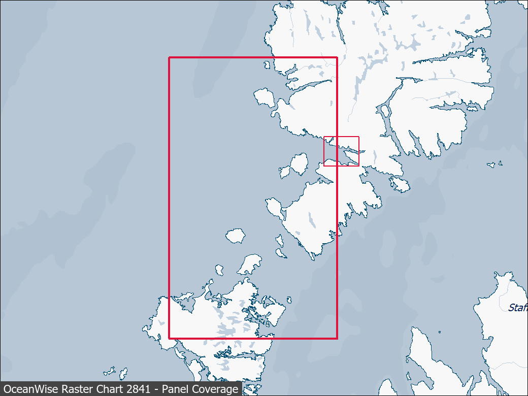 Panel coverage map for UKHO Raster Chart 2841