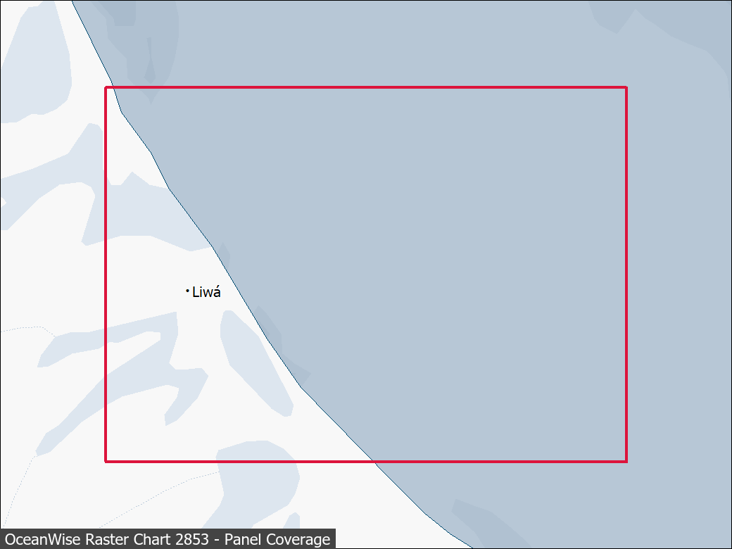 Panel coverage map for UKHO Raster Chart 2853