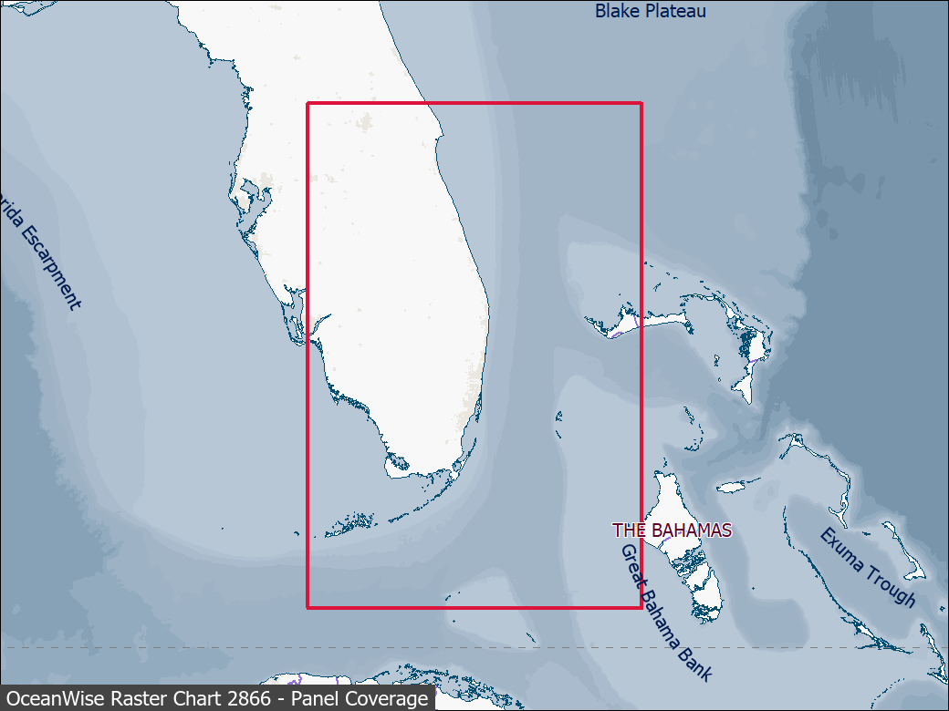 Panel coverage map for UKHO Raster Chart 2866