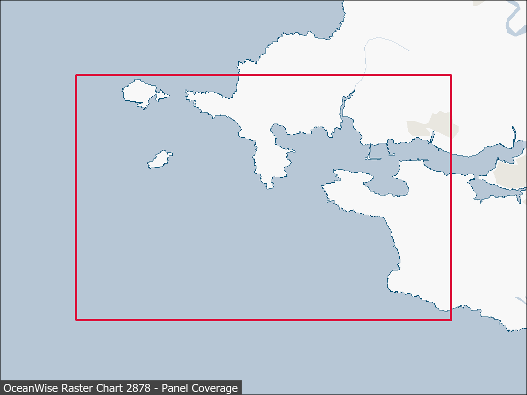 Panel coverage map for UKHO Raster Chart 2878