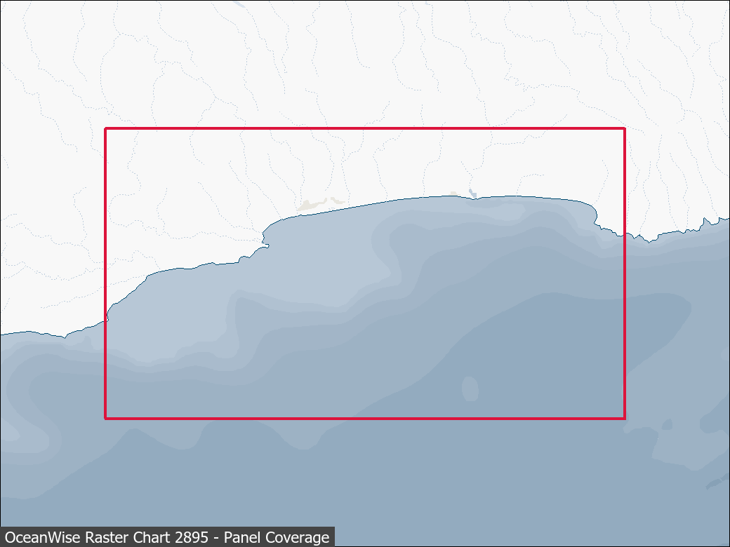 Panel coverage map for UKHO Raster Chart 2895