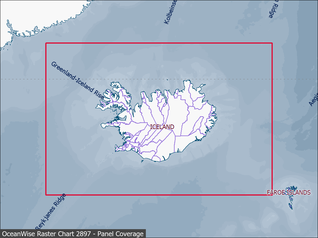 Panel coverage map for UKHO Raster Chart 2897