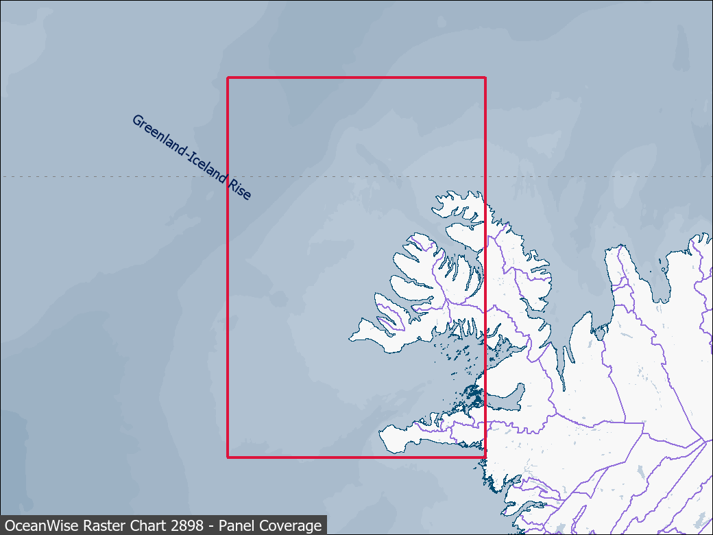 Panel coverage map for UKHO Raster Chart 2898