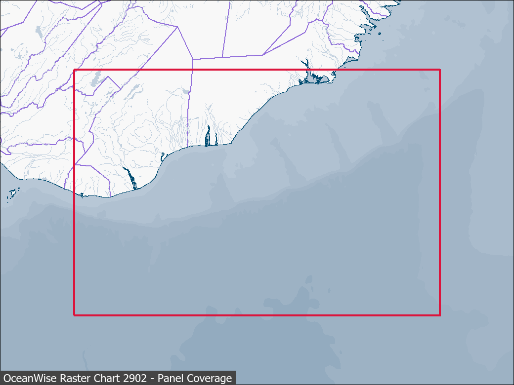 Panel coverage map for UKHO Raster Chart 2902