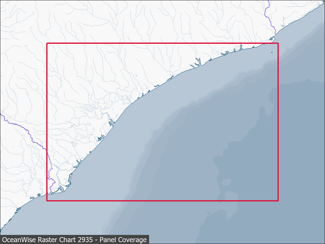 Panel coverage map for UKHO Raster Chart 2935