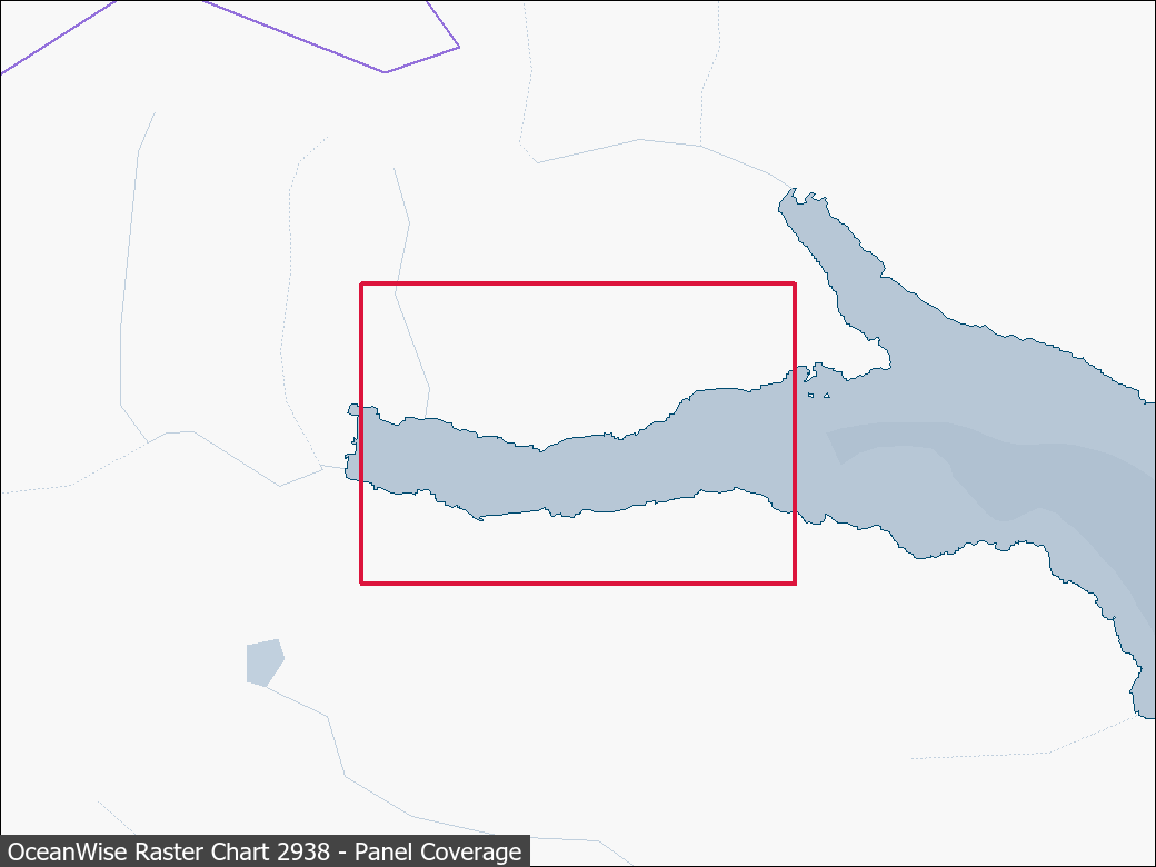 Panel coverage map for UKHO Raster Chart 2938