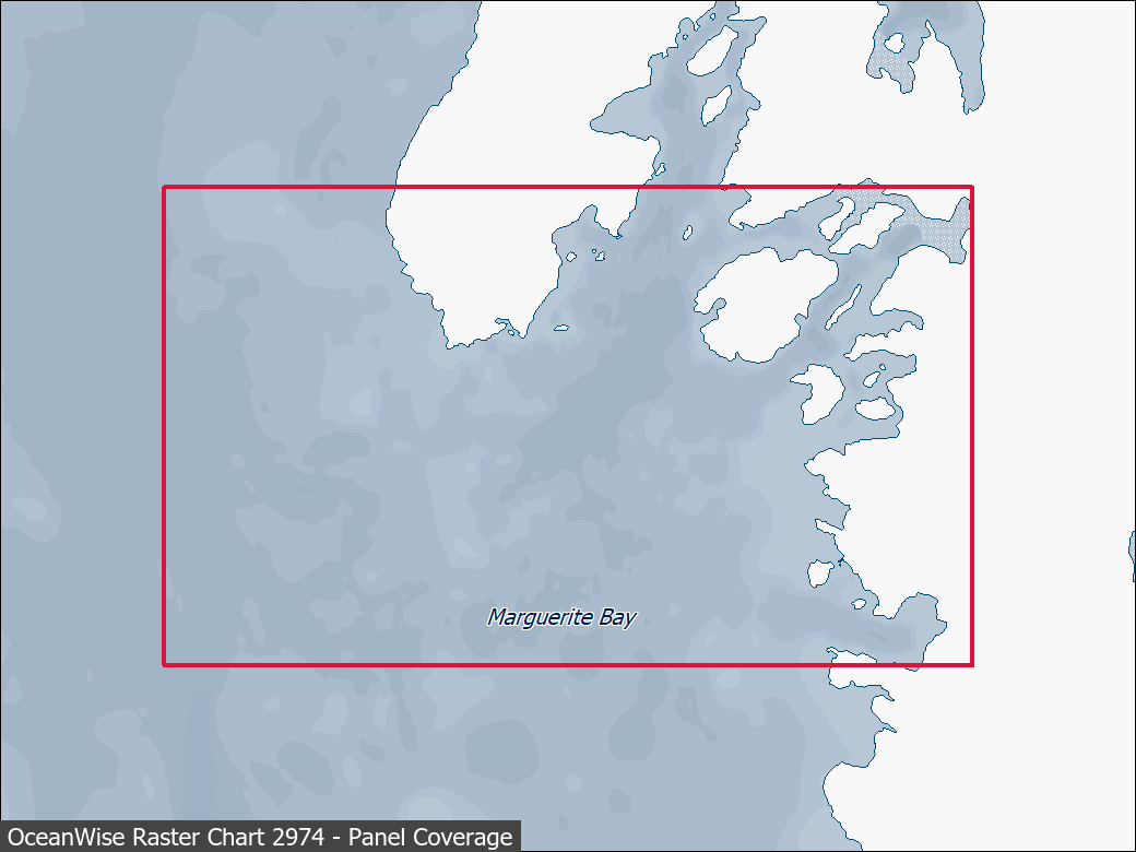 Panel coverage map for UKHO Raster Chart 2974