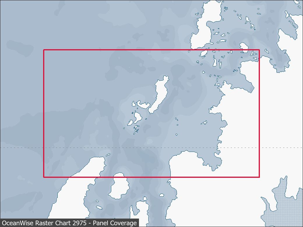 Panel coverage map for UKHO Raster Chart 2975