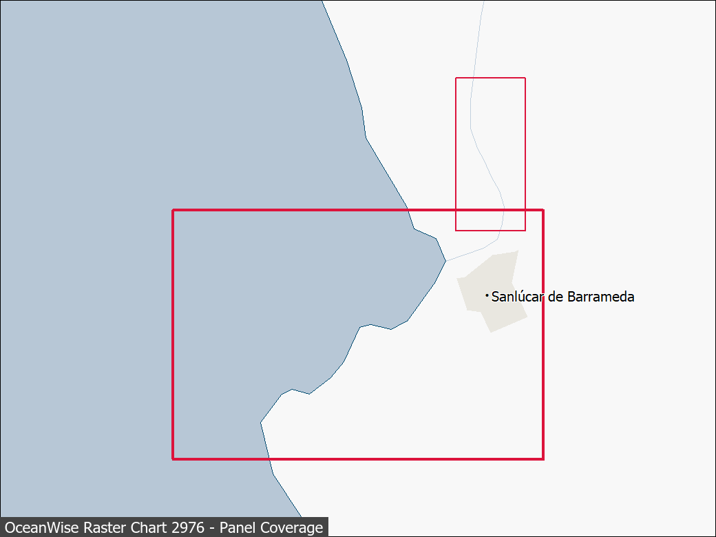 Panel coverage map for UKHO Raster Chart 2976