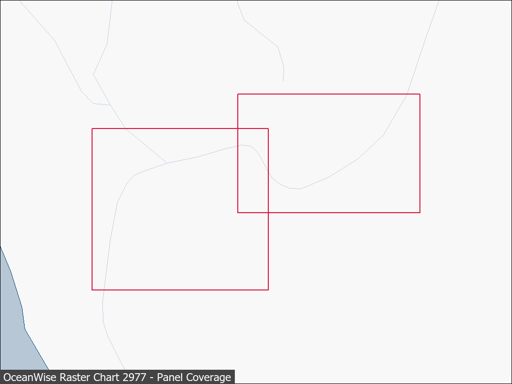 Panel coverage map for UKHO Raster Chart 2977