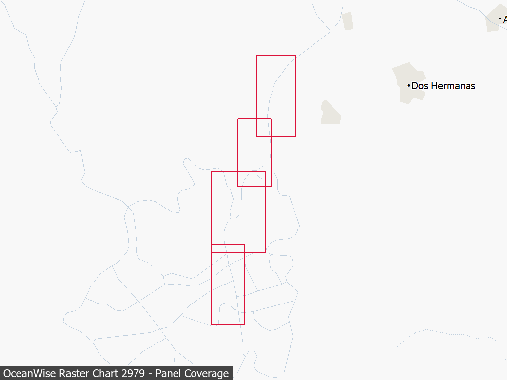 Panel coverage map for UKHO Raster Chart 2979