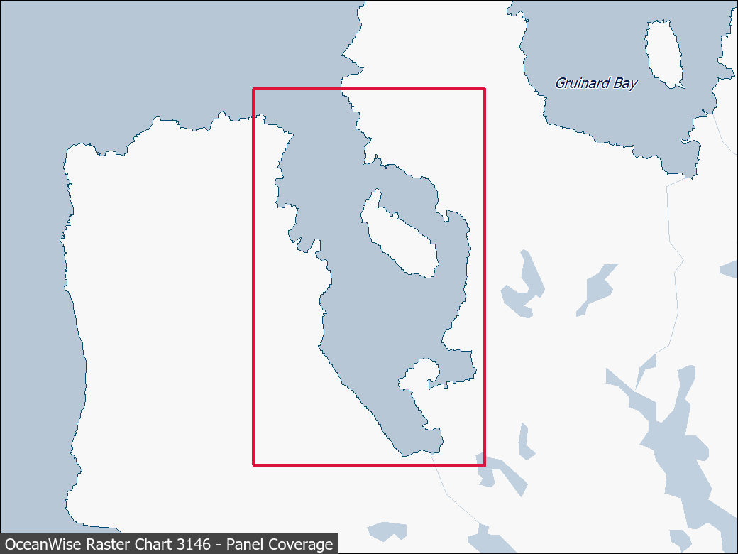 Panel coverage map for UKHO Raster Chart 3146